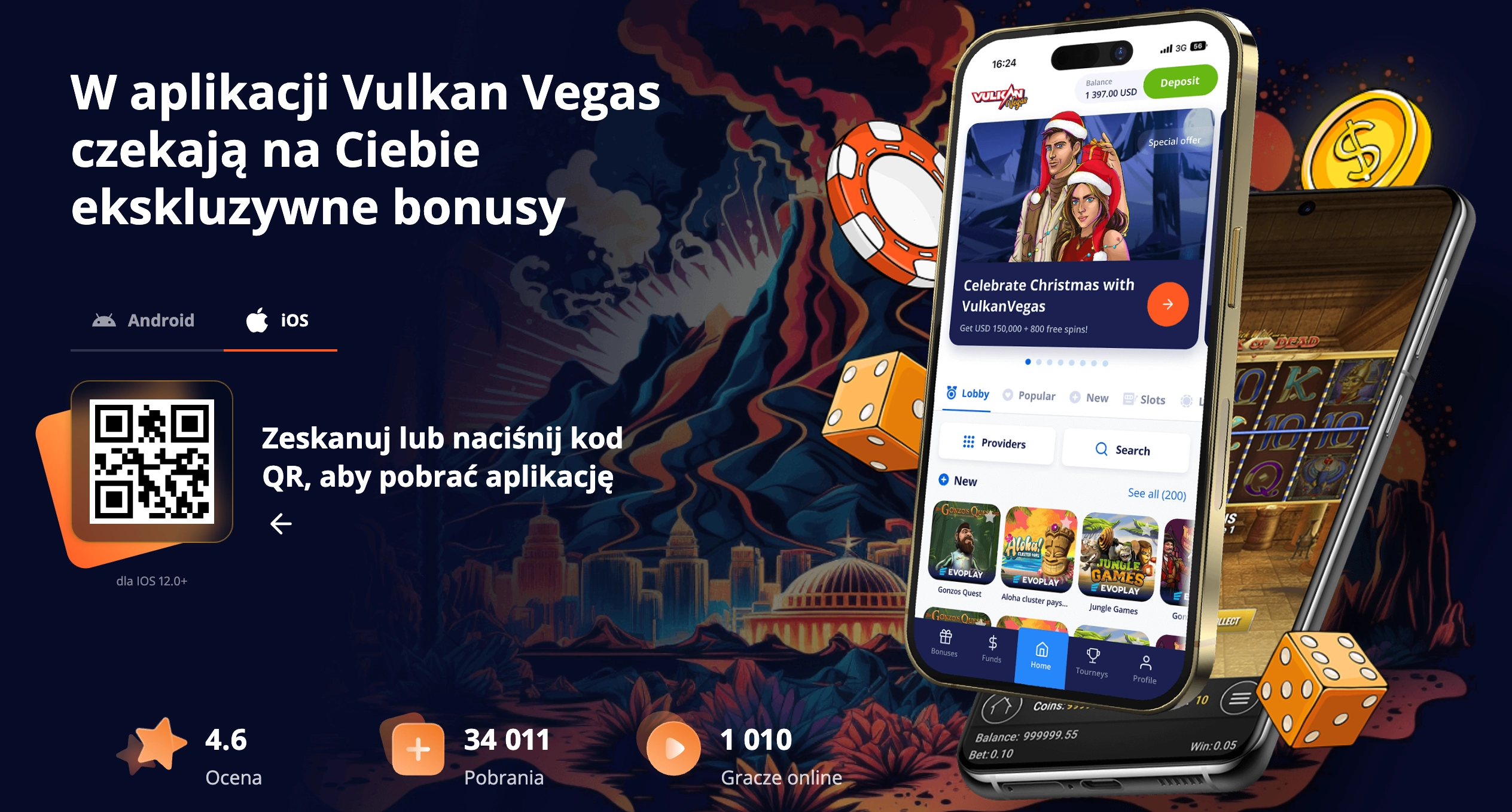 Vulkan Vegas Casino na urządzeniach mobilnych